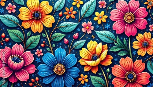 Intricate line art floral pattern, ideal for event flyers , botanical, abstract