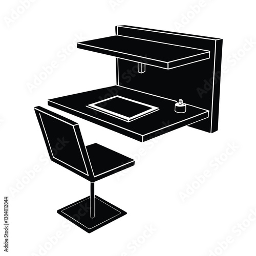 black and white office chair