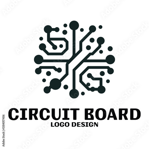 Circuit Board Vector Logo Design