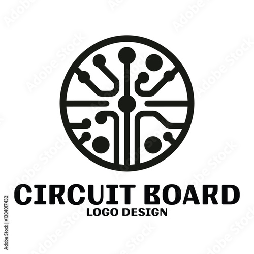 Circuit Board Vector Logo Design
