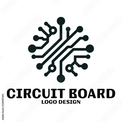 Circuit Board Vector Logo Design