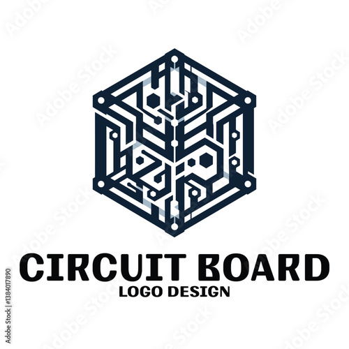 Circuit Board Vector Logo Design