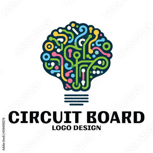 Circuit Board Vector Logo Design