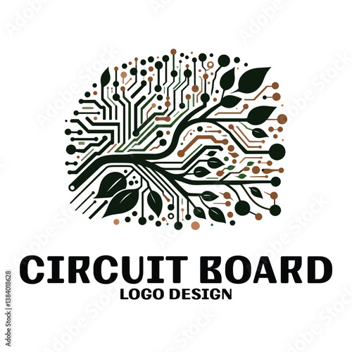 Circuit Board Vector Logo Design