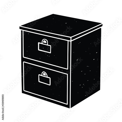 black and white boxes with drawers