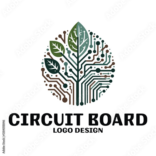 Circuit Board Vector Logo Design