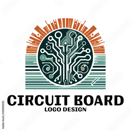 Circuit Board Vector Logo Design
