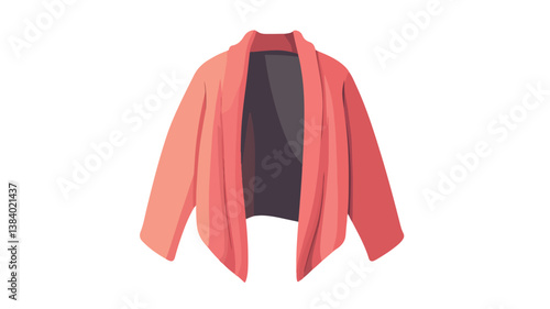Flat Design Shrug Illustration in vector illustration isolated on white background