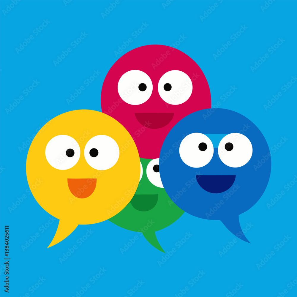 Obraz premium Happy emoji line art vector 