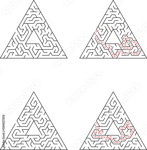 Triangular Maze Puzzle Solution Steps Pathfinding Challenge