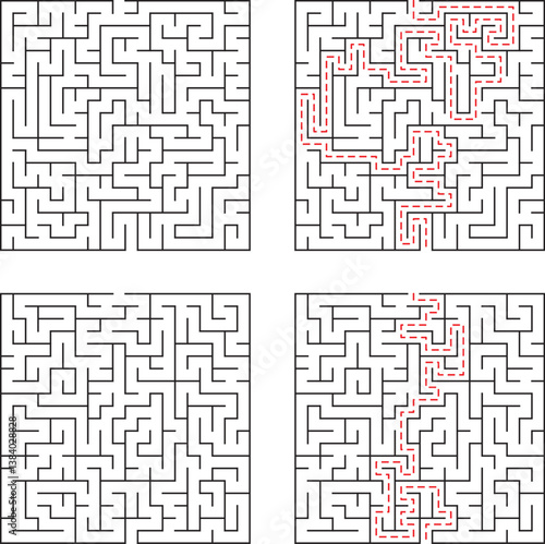 Complex Maze Puzzles Solutions, Paths, Challenges, and Logic Games