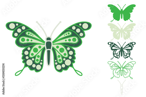 Butterfly multilayered 3d paper craft design for crafting