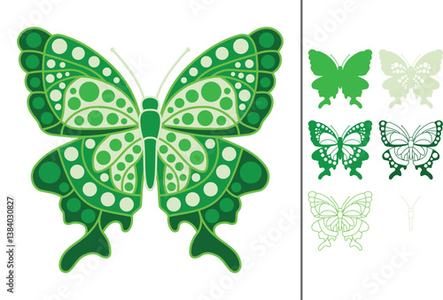 Butterfly multilayered 3d paper craft design for crafting