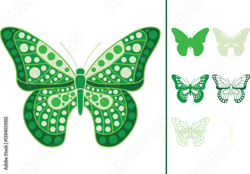 Butterfly multilayered 3d paper craft design for crafting