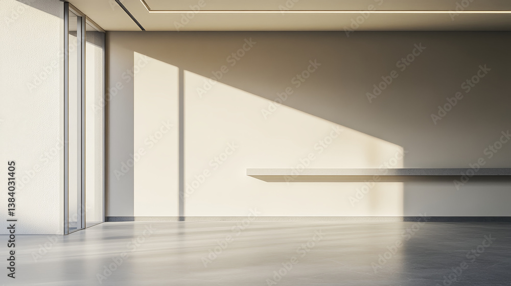 Fototapeta premium Cabinet TV,Shelf in modern empty room,minimal design, 3d rendering