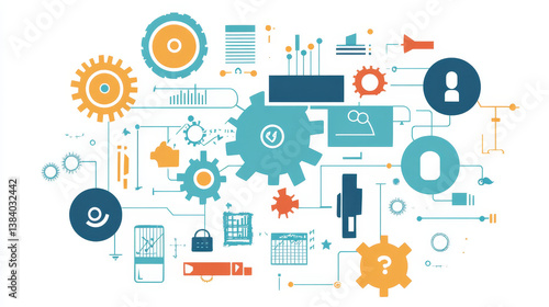 Wallpaper Mural Performance enhancement and efficiency optimization. Business process improvements with innovative solutions. Businessman using laptop computer for intelligent technology. Torontodigital.ca