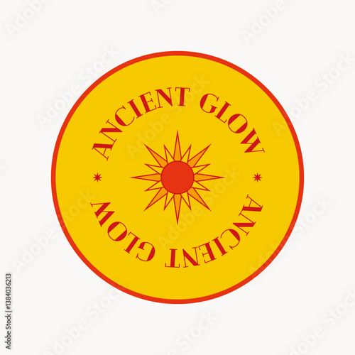 Sticker Badge Ancient Glow Old Sun Mystic Vibes