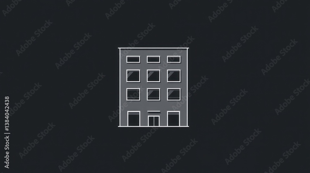 City building, night view, simple illustration, website design City building, night view, simple illustration, website design