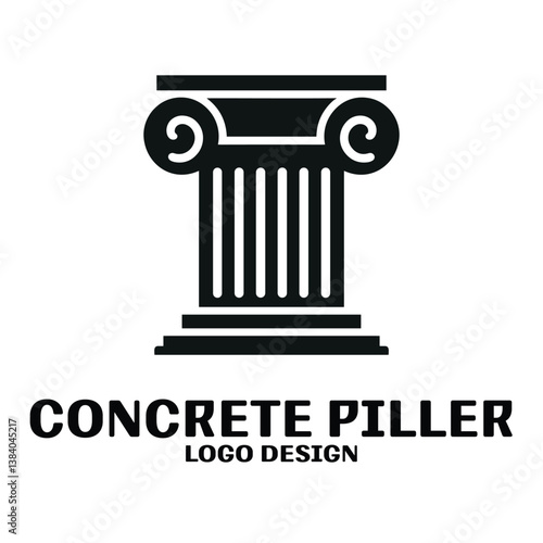 Concrete Piller Vector Logo Design