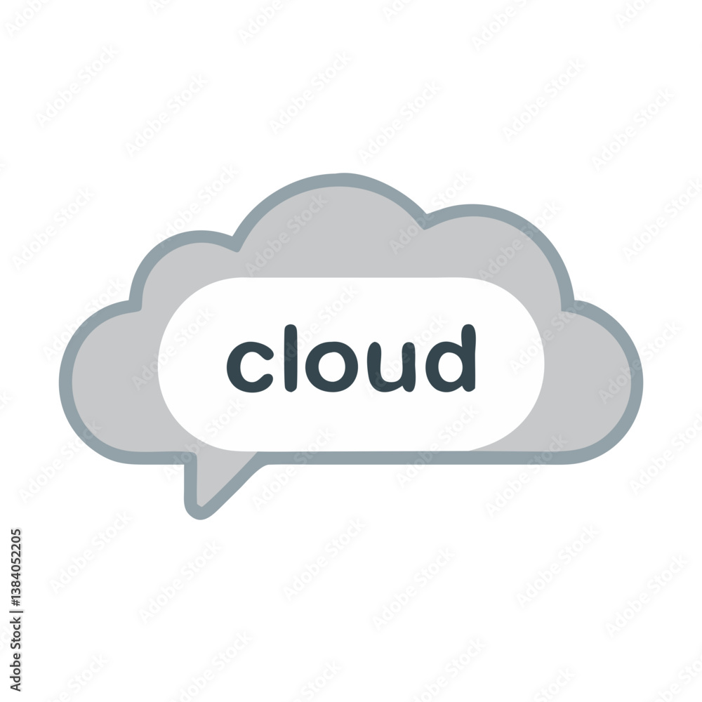 Messaging Cloud Icon for Digital Chats Messaging Cloud Icon for Digital Chats