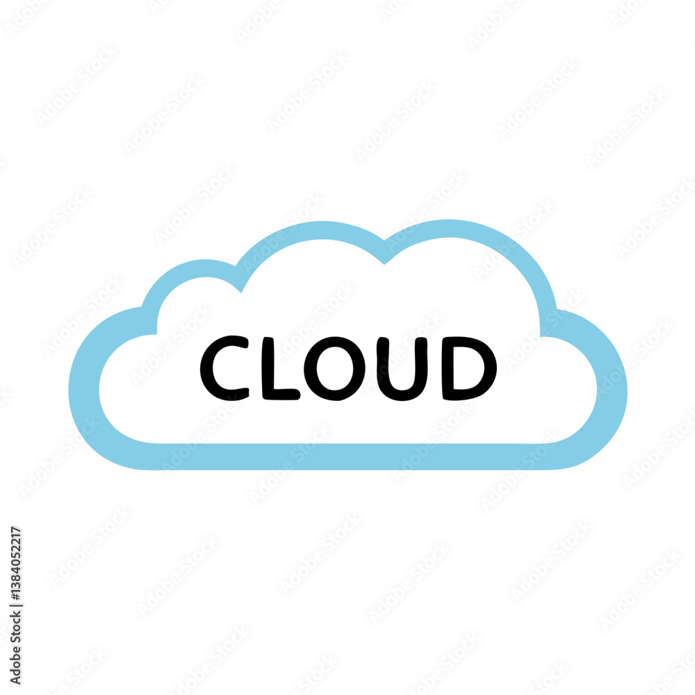 Cloud Message Icon for Communication Cloud Message Icon for Communication