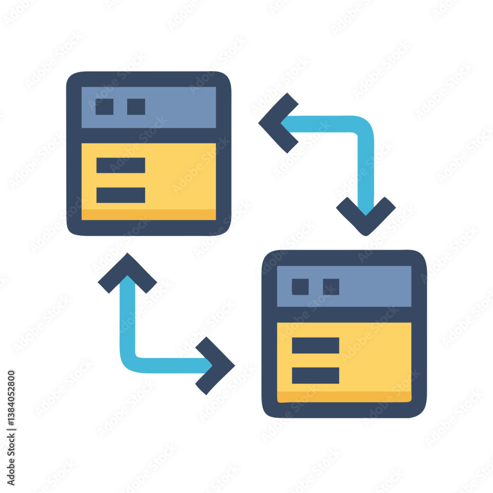 Fototapeta premium Icon for Data Information Exchange
