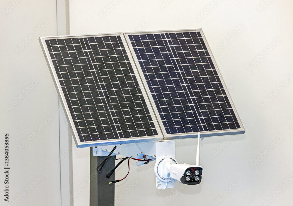 Wireless Surveillance Camera CCTV With Solar Panels Electric Power