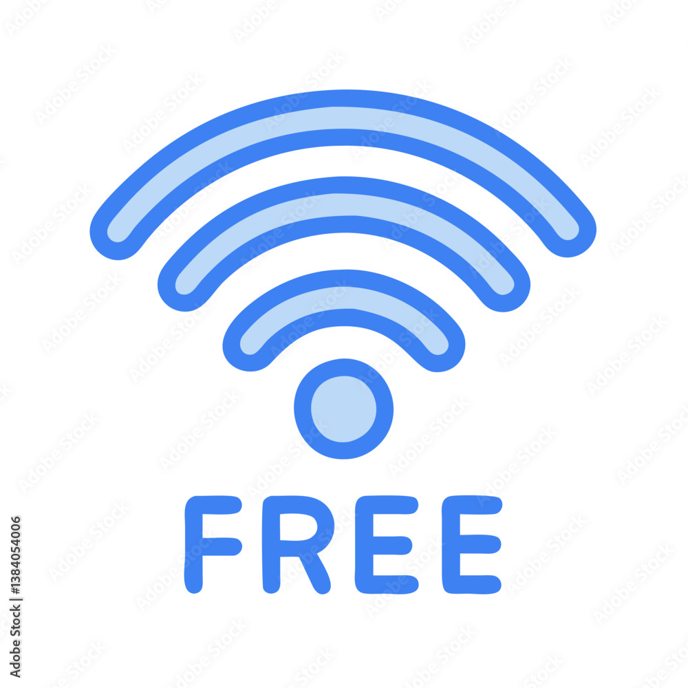 Icon Representing Free Wi-Fi Icon Representing Free Wi-Fi