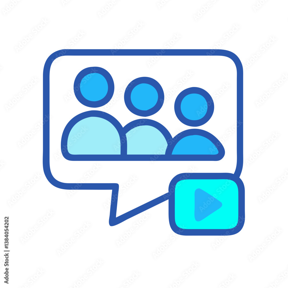 Icon Representing Group Video Chats Icon Representing Group Video Chats