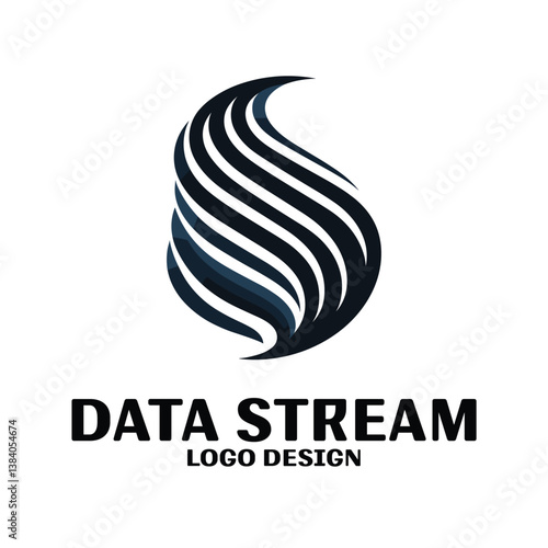 Wallpaper Mural Data Stream Vector Logo Design Torontodigital.ca