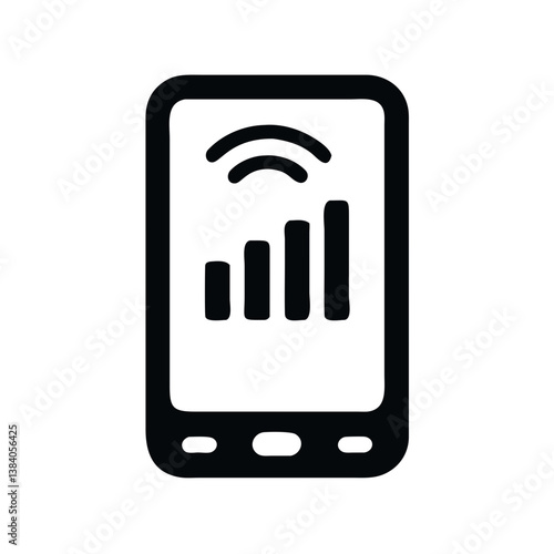  Icon Representing Phones with Signal Bars