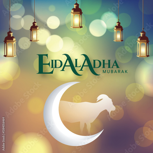 Eid Al Adha social media post, Wishing You a Blessed Eid Al Adha Filled with Joy

