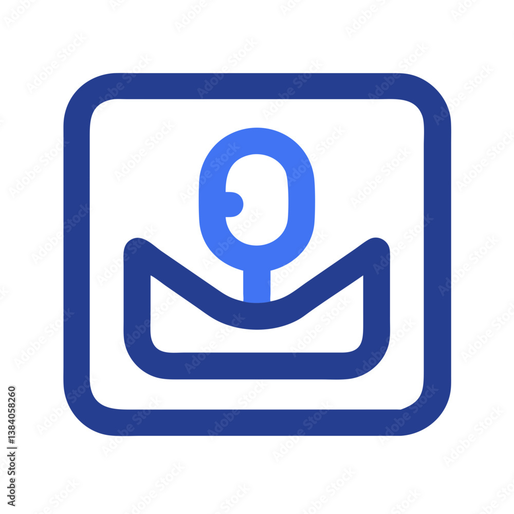 Stylish Voice Mail Symbol Icon for Messaging Stylish Voice Mail Symbol Icon for Messaging