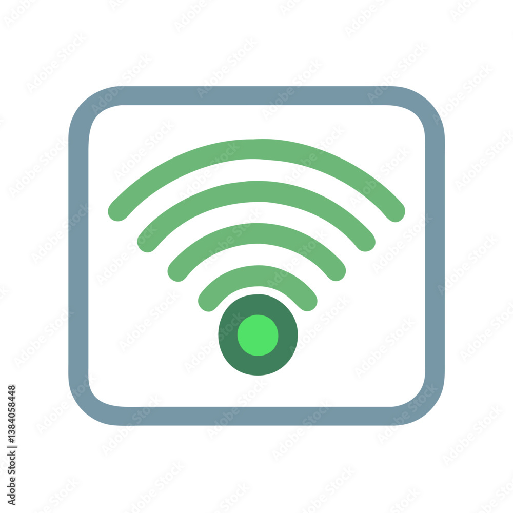 Stylish WiFi Symbol Icon for Digital Devices Stylish WiFi Symbol Icon for Digital Devices