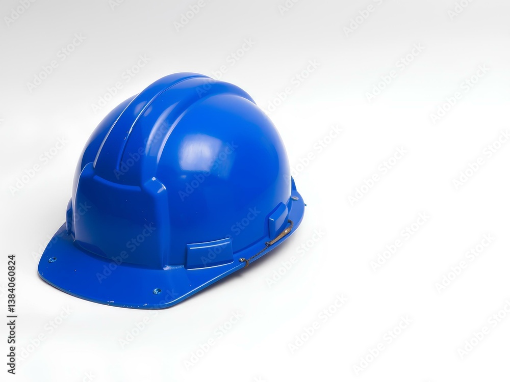 blue hard hat isolated blue hard hat isolated