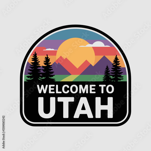 Wallpaper Mural Welcome to Utah Sunset Desert Landscape Sign Torontodigital.ca