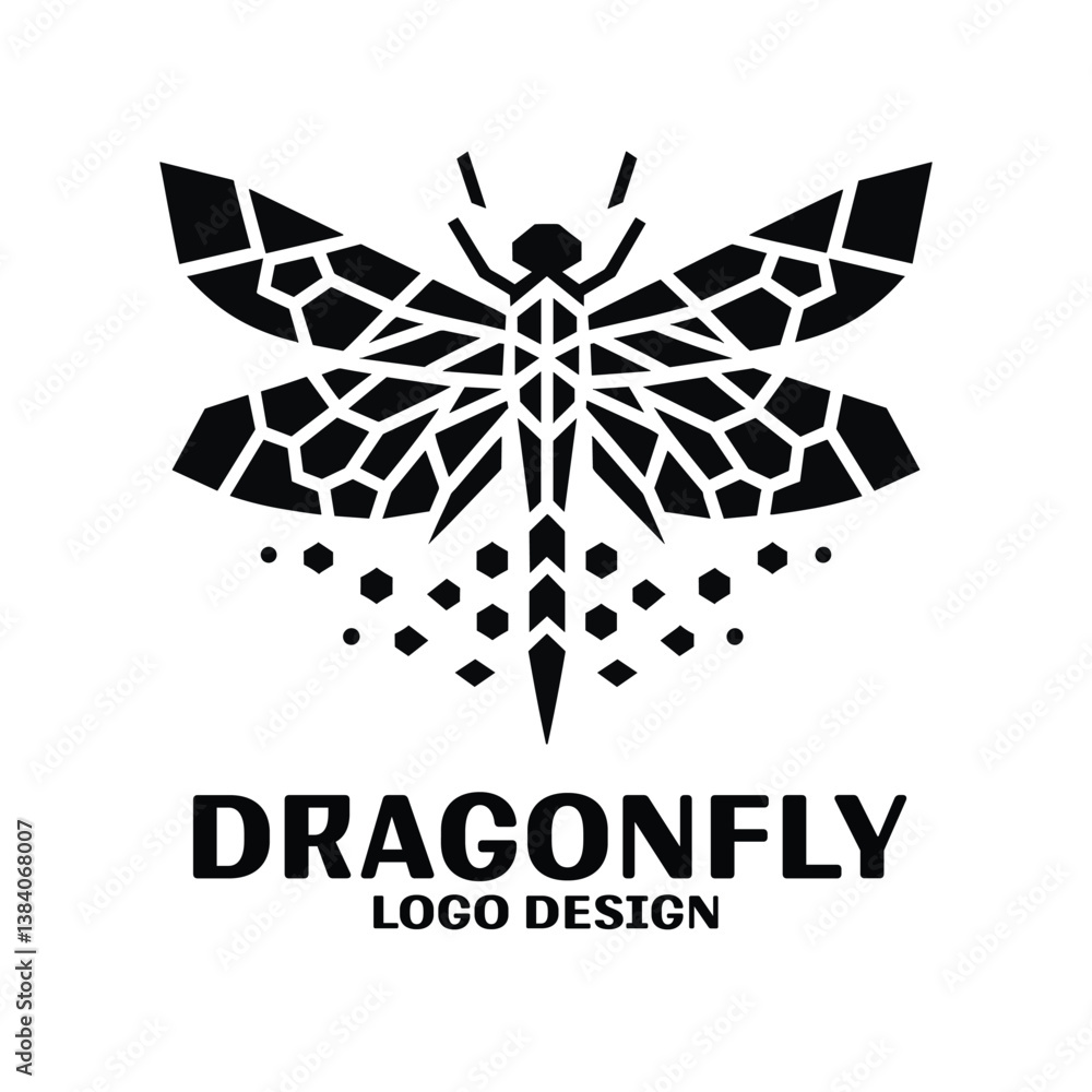 Obraz premium DragonFly Vector Logo Design