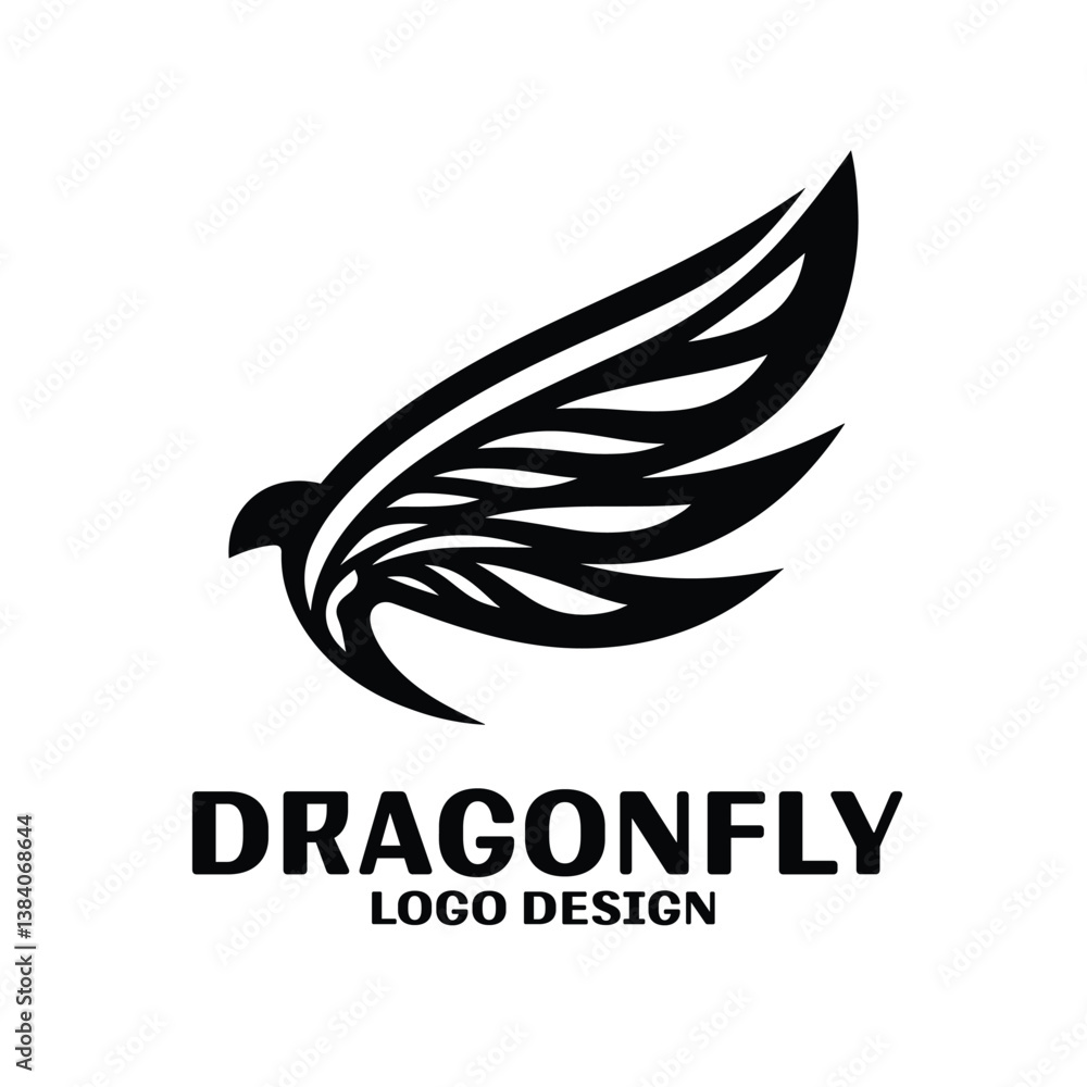 Fototapeta premium DragonFly Vector Logo Design