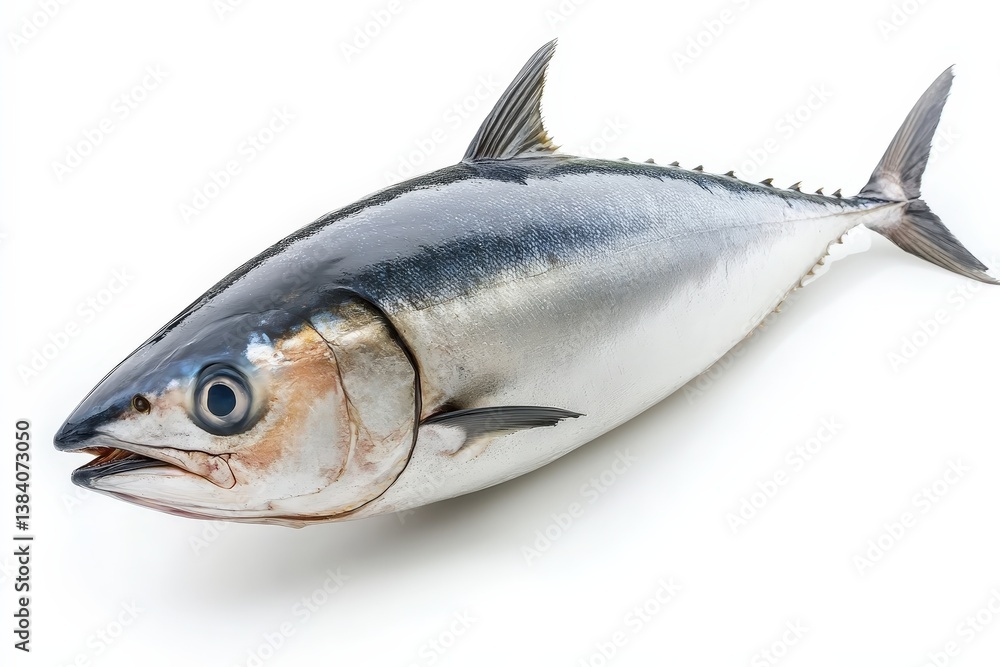 Fototapeta premium A close up studio shot of a fresh tuna fish