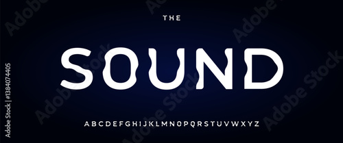 Modern Soundwave-Inspired Font with Wavy, Distorted Letter Shapes on a Dark Background. Perfect for Music Posters, Audio Branding, and Futuristic Design. Vector Alphabet