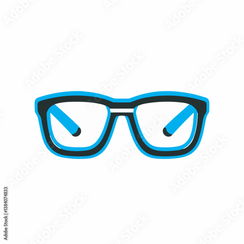 Eyeglasses eyewear illustrate vision aiding optical accessory icon design