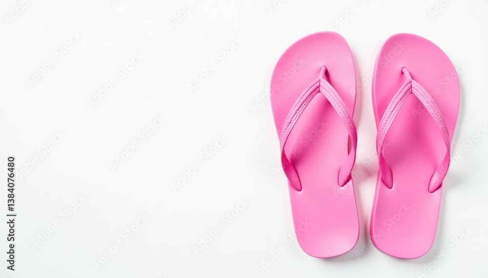Pair of pink flip-flops isolated on white backdrop , footwear, white, flip-flops Pair of pink flip-flops isolated on white backdrop , footwear, white, flip-flops