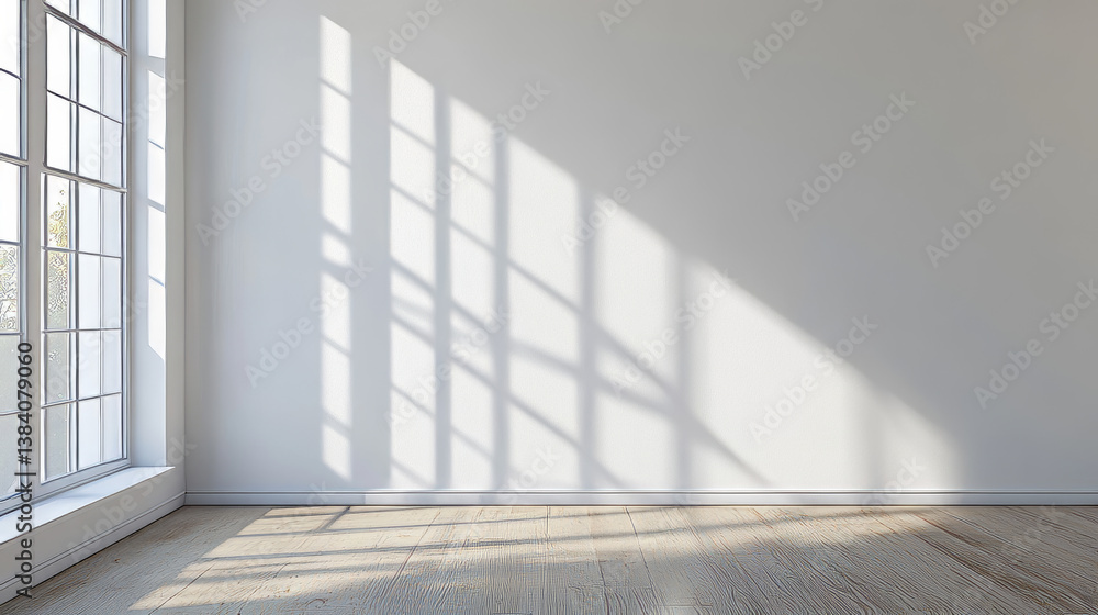 Fototapeta premium Mock up wall in the children's room in white wall background .3d rendering
