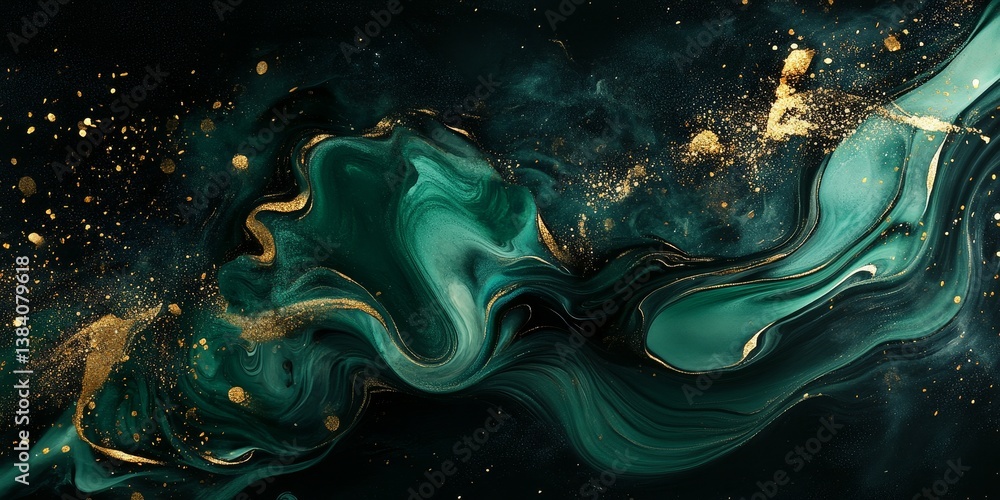 Emerald Gold Abstract Design Emerald Gold Abstract Design