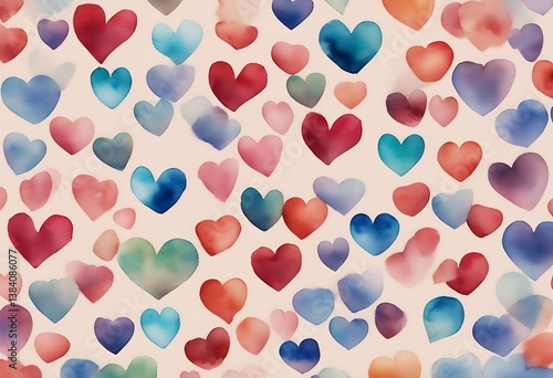 watercolor pattern hearts elegance floral heart colourful modern flower close colours paper beautiful japanese seamless birthday holiday brush tree branch nature painted black idea abstract natural