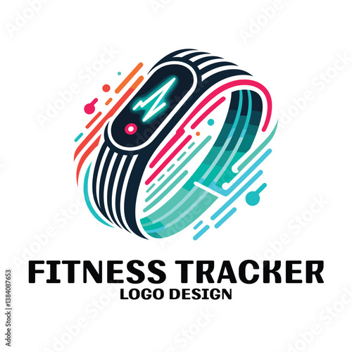 Fitness Tracker Vector Logo Design