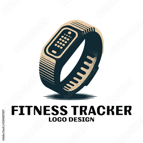 Fitness Tracker Vector Logo Design