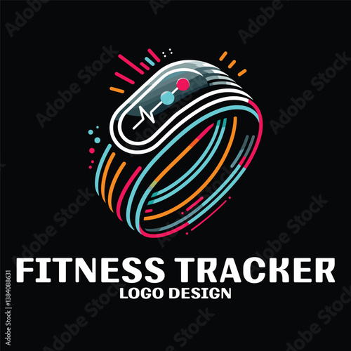 Fitness Tracker Vector Logo Design