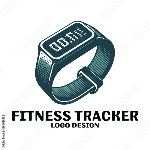 Fitness Tracker Vector Logo Design