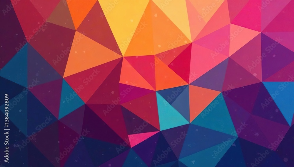 Obraz premium Repeating triangles form a vibrant, colorful mosaic , seamless, sharp